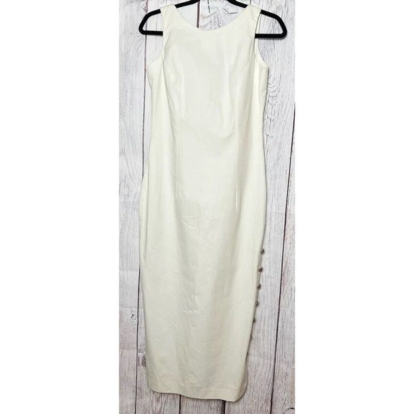 Vintage 1990s Michael Angela Collections White Maxi Dress Size 4 - Picture 2 of 8
